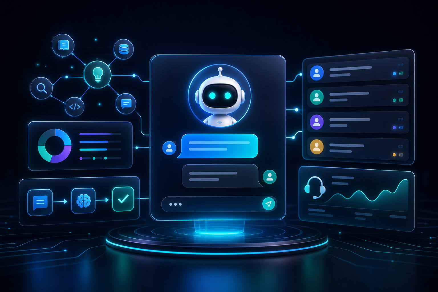 AI chatbot support automation interface preview