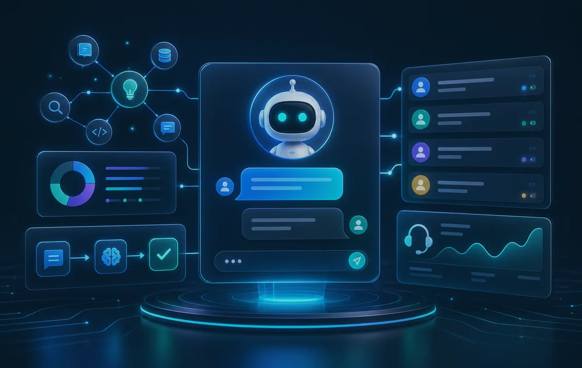 AI support chatbot workflow dashboard