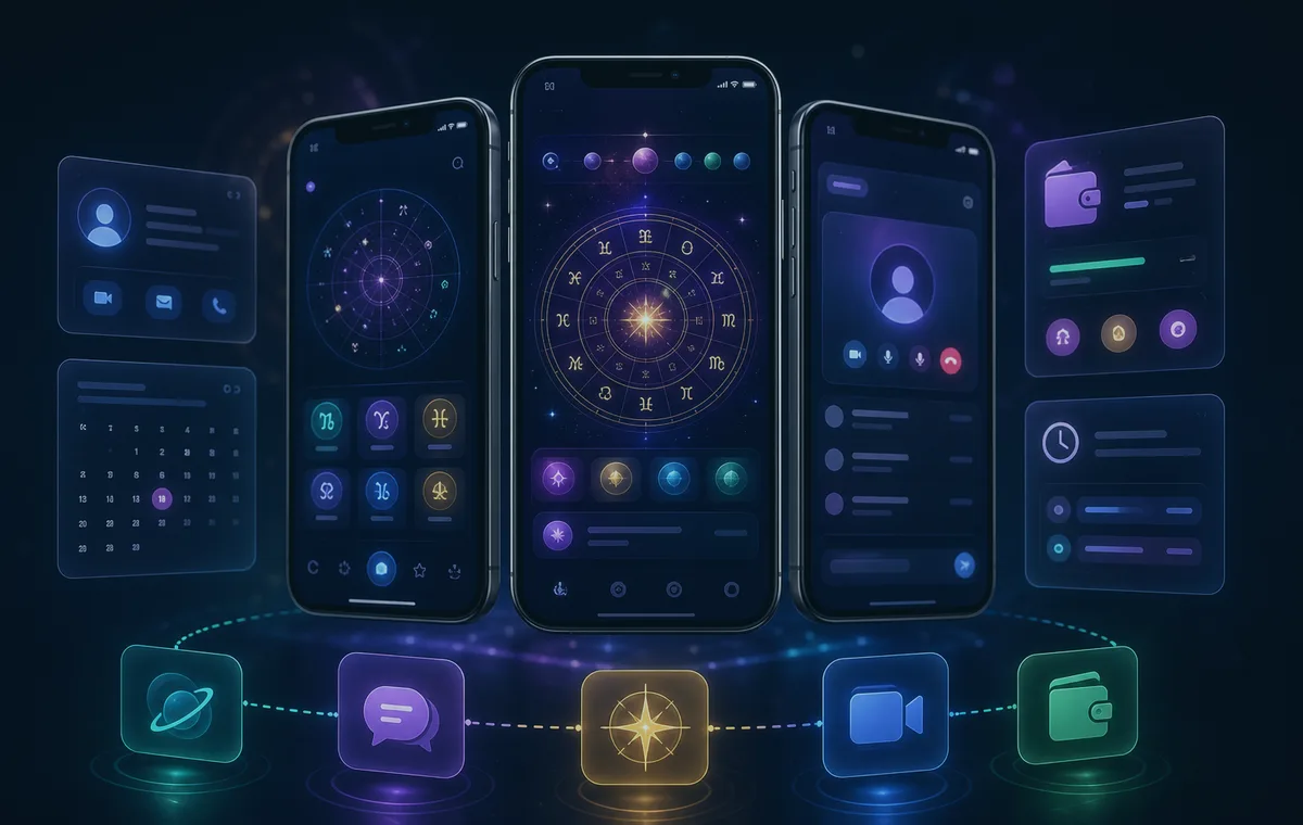 Astrology user app interface preview