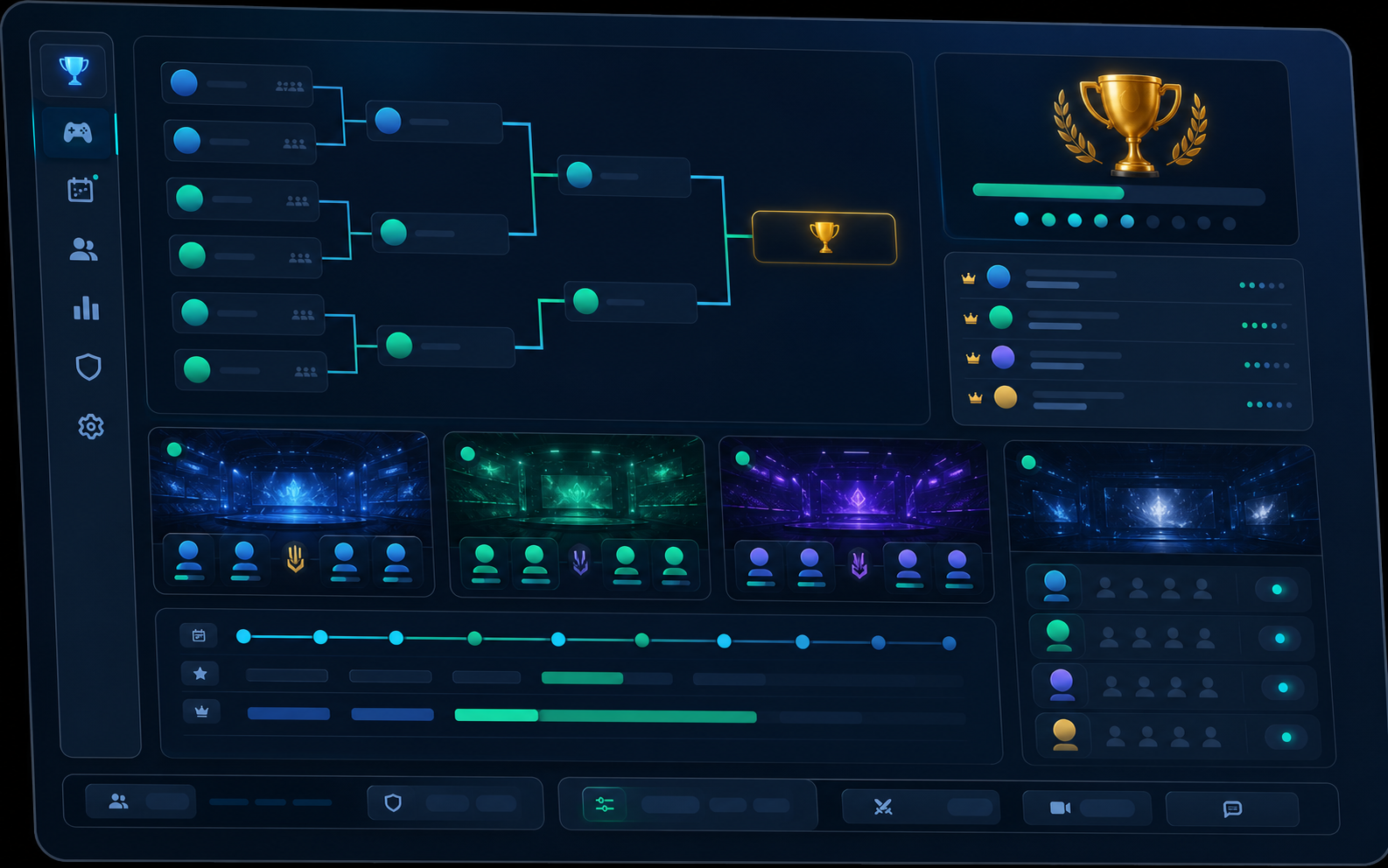 Esports tournament platform dashboard preview