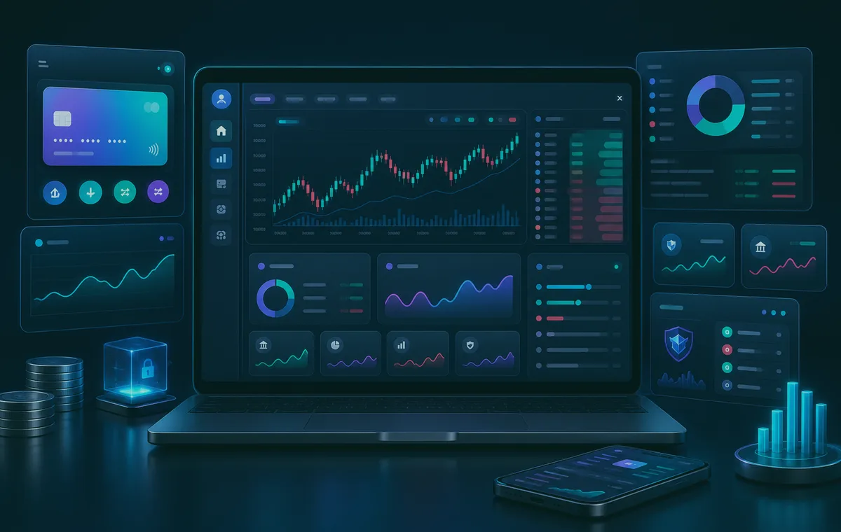 Fintech wallet and payment app interface