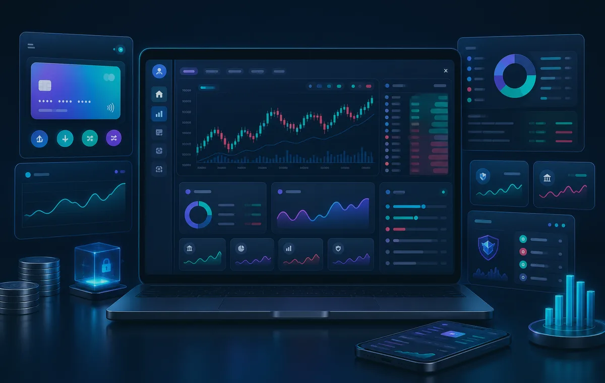 Trading platform chart and order dashboard